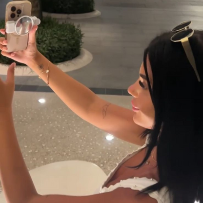 Clip on selfie mirror with LED lighting  for smartphone back camera