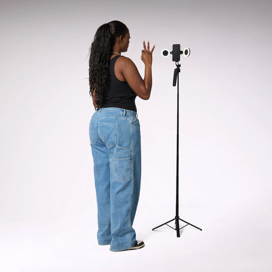 AI Face Tracking Tripod,  LED Lighting