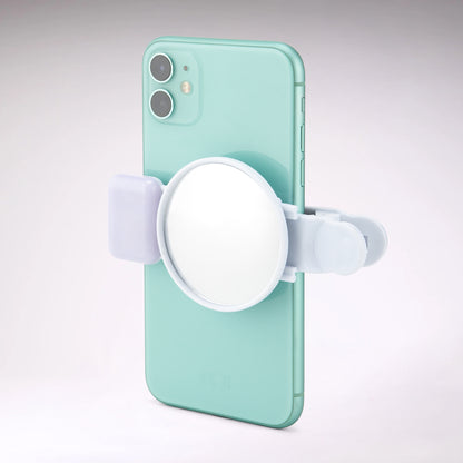 Clip on selfie mirror with LED lighting  for smartphone back camera