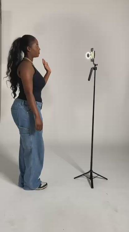 AI Face Tracking Tripod,  LED Lighting
